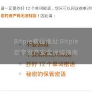 Bitpie教程地址 Bitpie数字资产安全保障指南