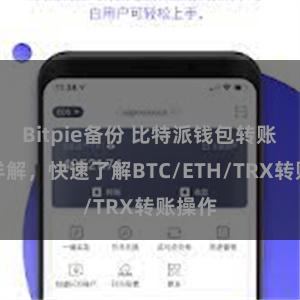 Bitpie备份 比特派钱包转账教程详解，快速了解BTC/ETH/TRX转账操作