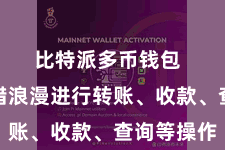 比特派多币钱包  用户不错浪漫进行转账、收款、查询等操作