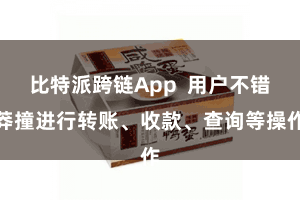 比特派跨链App  用户不错莽撞进行转账、收款、查询等操作