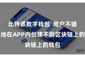 比特派数字钱包  用户不错方便地在APP内创建不同区块链上的钱包