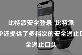 比特派安全登录  比特派APP还提供了多档次的安全遏止口头